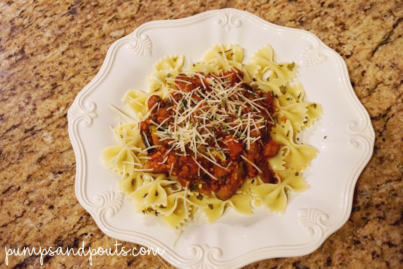 Recipes // Italian Sausage Bow Tie Pasta Pumps and Pouts