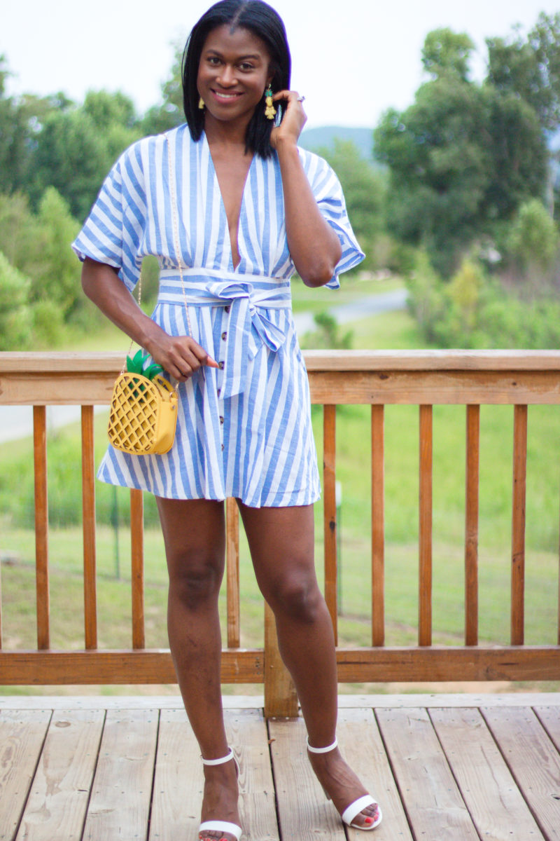 Blue Summer Stripes and Pineapples – Pumps and Pouts
