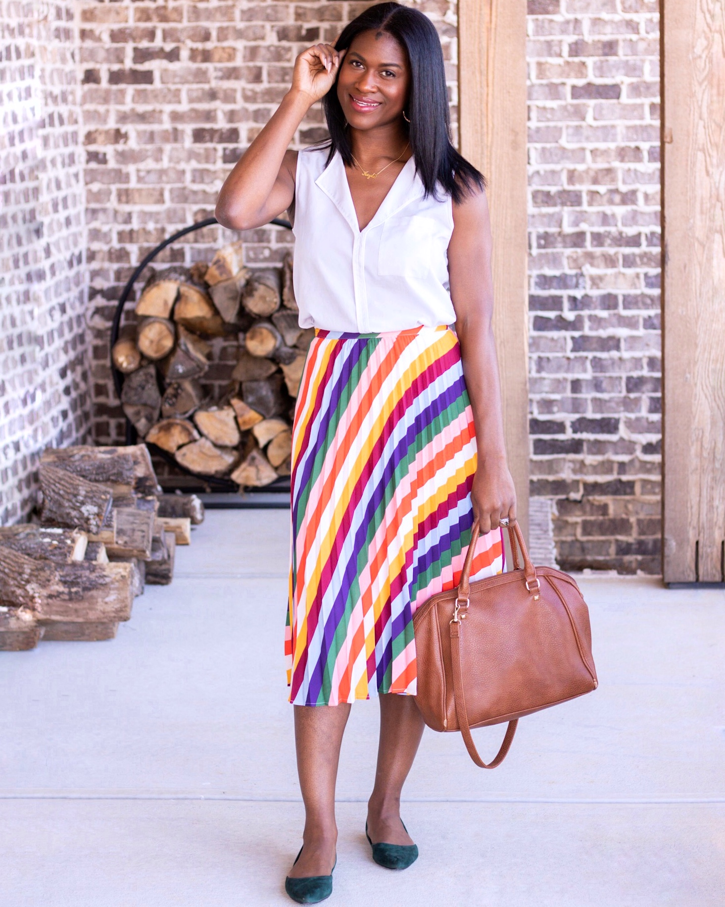 10 Striped Pleated Skirts You Should be Wearing Right Now! – Pumps and ...