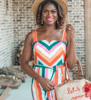 Bright + Colorful Striped Jumpsuit!