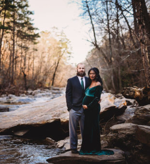 Maternity Photoshoot at Sope Creek Paper Mill Ruins