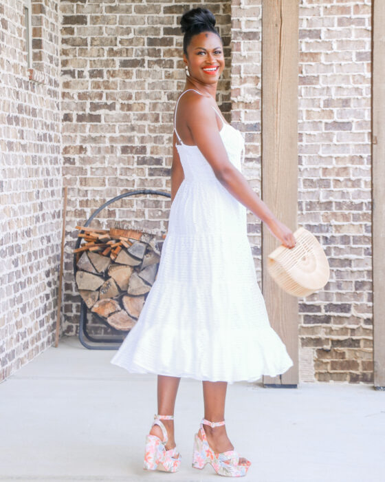 5 White Dress and Floral Shoe Combinations You Need to Try This Summer ...